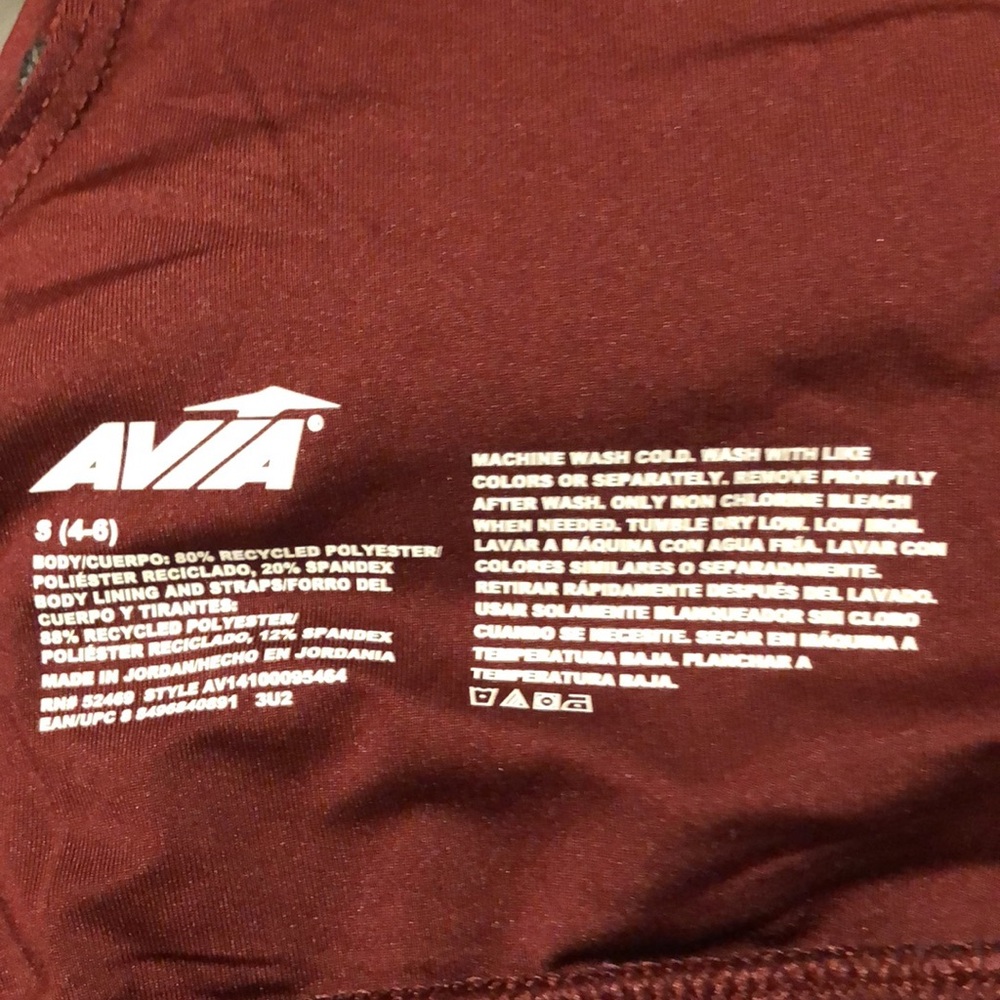 NWT AVIA SPORTS BRA SIZE S (4 - 6) - Picture 4 of 4